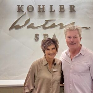 Craig Oliver and Nicole Miller at Kohler Waters Spa in Wisconsin